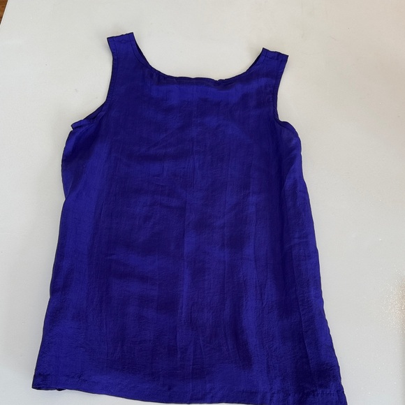 Karen Kane Tops - Karen Kane 100% Silk Royal Blue Tank Top Sleeveless Scoop Neck Size 4 27145